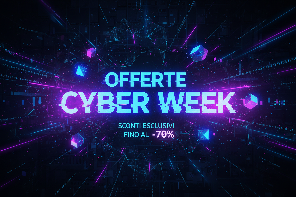 Generate an epic cyber week deals image but i want the words to be "Offerte Cyber Week"1621243260e1af0c20-0